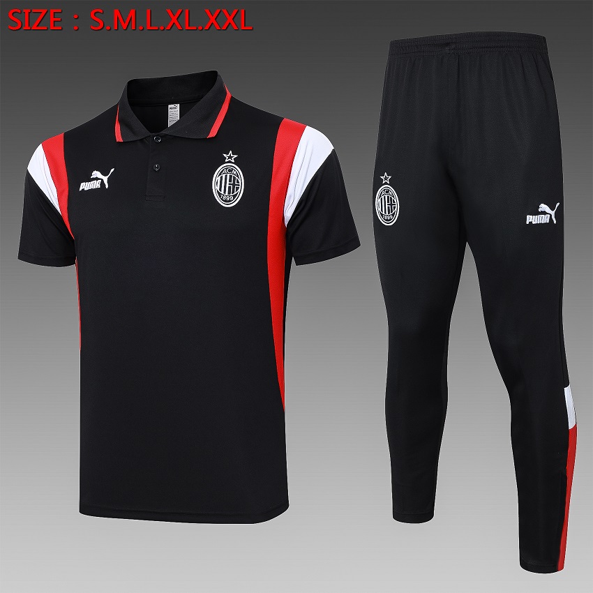 AAA Quality AC Milan 23/24 Black/Red/White Training Kit Jerseys